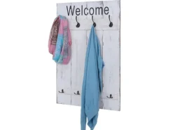 MCW Wandgarderobe C89 Welcome Shabby Weiß Shabby