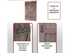 MCW Wandgarderobe D13 Dunkelgrau Shabby