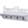 MCW Wandgarderobe D41 Sweet Home 4 Haken Weiß