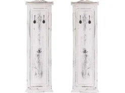 MCW Wandgarderobe H33 2er-Set Weiß Shabby