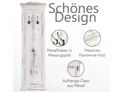 MCW Wandgarderobe H33 2er-Set Weiß Shabby