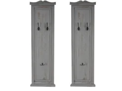 MCW Wandgarderobe H33 2er-Set Grau Shabby