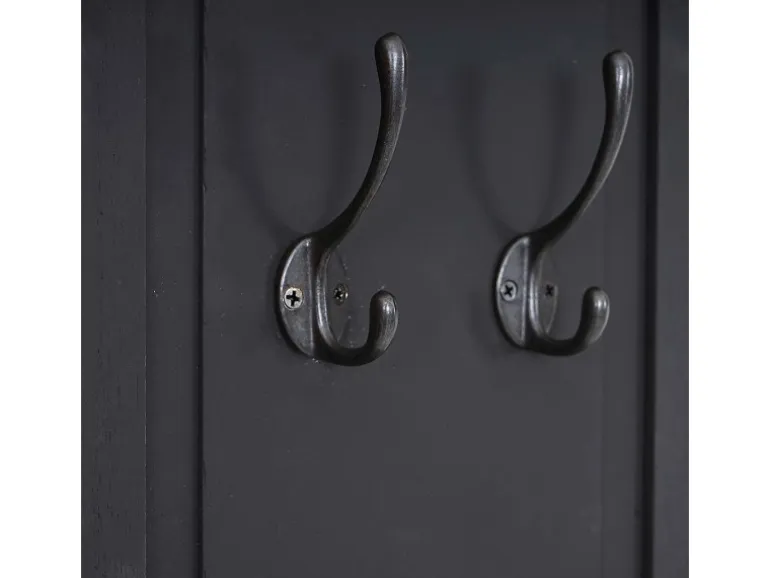 MCW Wandgarderobe H33 2er-Set Dunkelgrau Lackiert