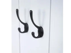 MCW Wandgarderobe H33 2er-Set Weiß Lackiert