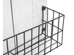 MCW Wandregal D42 Massivholz 70x40x10cm Weiß Shabby
