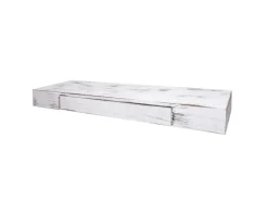 MCW Wandregal H37 Schublade 8x80x25cm Weiß Shabby