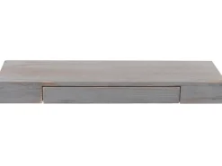 MCW Wandregal H37 Schublade 8x80x25cm Grau Shabby