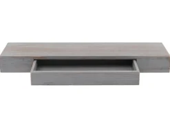 MCW Wandregal H37 Schublade 8x80x25cm Grau Shabby