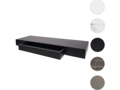 MCW Wandregal H37 Schublade 8x80x25cm Schwarz