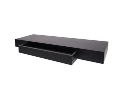 MCW Wandregal H37 Schublade 8x80x25cm Schwarz