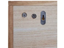 MCW Wandregal K49 Garderobe Wandgarderobe Regal 3 Staufächer 5 Haken 30x80x20cm Holz Naturbraun