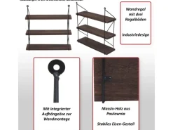 MCW Wandregal K78 40x40x13cm Natur