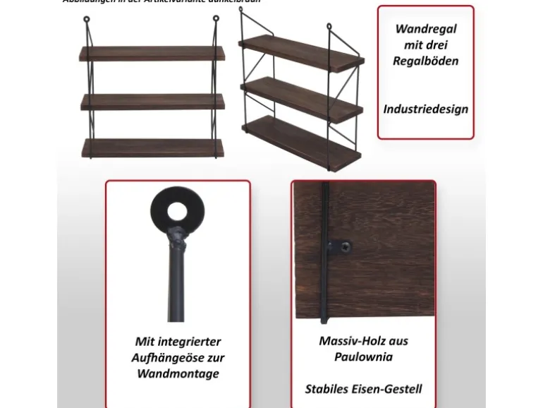 MCW Wandregal K78 40x40x13cm Weiß
