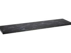 MDF-Wandregal Oldham 1,8 cm x 60 cm x 20 cm Glanzschwarz