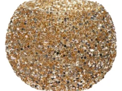 Mega Collections Pflanzgefäß Strass Ø 11 cm x 8,5 cm Gold
