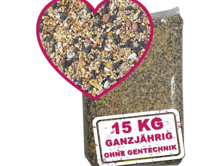 MeinWildvogel WILDVOGEL VITAL 15 kg Vogelfutter Ganzjahresfutter für Wildvögel und Gartenvögel Wildvogelfutter OHNE GENTECHNIK