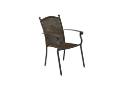 Merxx Roma Gartenmöbel-Set 7-tlg. 6 Stapelsessel Gartentisch 150 x 80 cm Schoko
