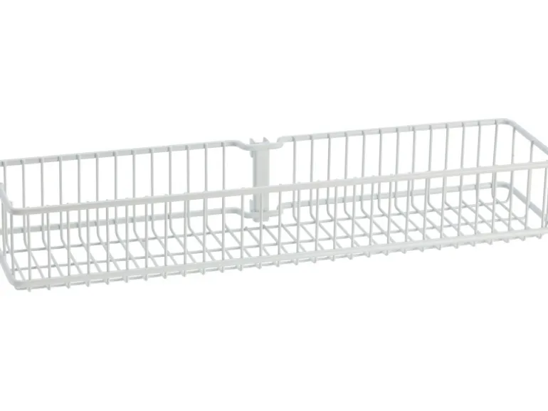 Metall-Drahtkorb 2-reihig 10,5 cm x 43,5 cm Weiß