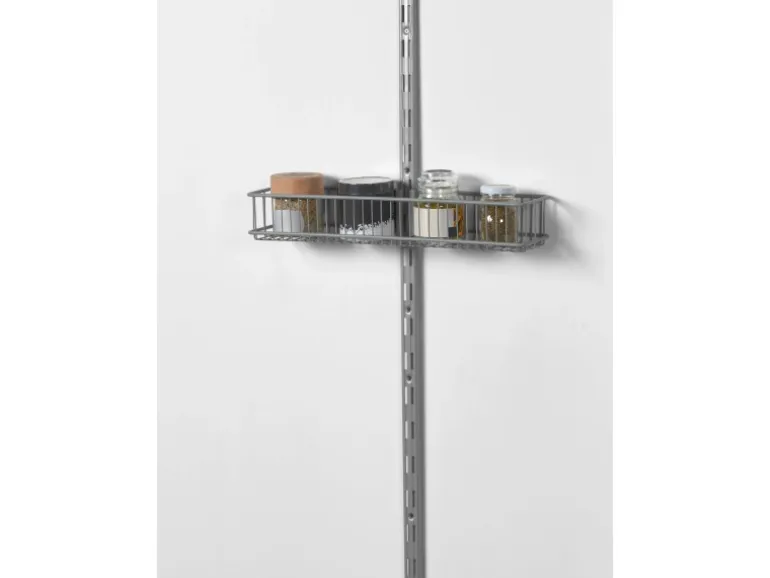 Metall-Drahtkorb 2-reihig 10,5 cm x 43,5 cm Weiß