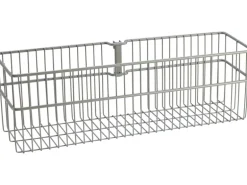 Metall-Drahtkorb 2-reihig 13,5 cm x 43,5 cm Weiß-Alu