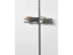 Metall-Drahtkorb 2-reihig 13,5 cm x 43,5 cm Weiß-Alu