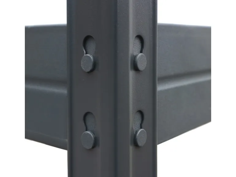 Metall-Eck-Schwerlast-Steckregal Rivet Anthrazit 180 cm x 90 cm x 45 cm x 65 cm