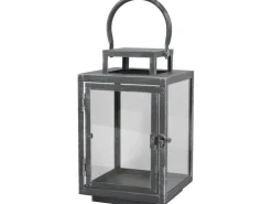 Metalllaterne Grau 22,5 cm