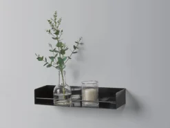 Metall-Regal Kenn 7 cm x 40 cm x 12 cm Schwarz matt