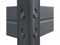Metall-Schwerlast-Steckregal Rivet Anthrazit 180 cm x 90 cm x 45 cm 4 Böden