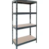 Metall-Schwerlast-Steckregal Rivet Anthrazit 180 cm x 90 cm x 45 cm 4 Böden