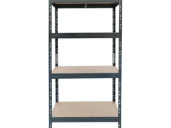 Metall-Schwerlast-Steckregal Rivet Anthrazit 180 cm x 90 cm x 45 cm 4 Böden