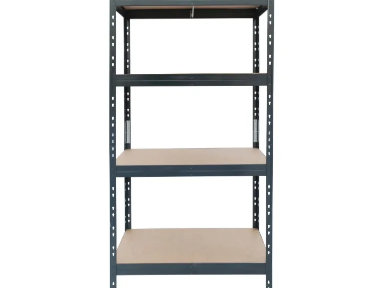 Metall-Schwerlast-Steckregal Rivet Anthrazit 180 cm x 90 cm x 45 cm 4 Böden