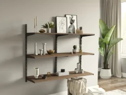 Metall-Wandschiene 1-reihig 100 cm Schwarz