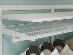 Metall-Wandschiene 2-reihig 100 cm Weiß