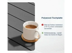 MeXo Gartenmöbel Set aus Aluminium Loungeset für 5 Personen Grau