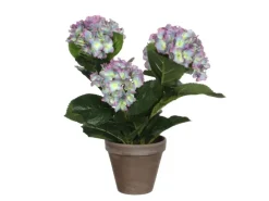 Mica Decorations Kunstpflanze Hortensie Ø 35 cm x 40 cm Violett