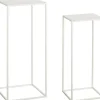 Mica Decorations Tisch Quinty Offwhite 30 cm x 30 cm x 70 cm