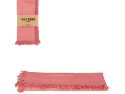 Mica Decorations Tischläufer Villia Lachs 180 cm x 45 cm