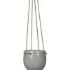 Mica Decorations Topf Hängend Resa Rund Hellgrau 11,5 Ø 13,5 cm