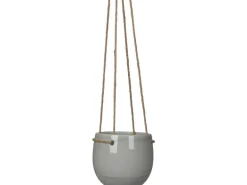 Mica Decorations Topf Hängend Resa Rund Hellgrau 11,5 Ø 13,5 cm