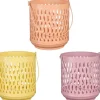 Mica Decorations Windlicht Hellrosa Violett Gelb Ø 15 cm Farbsortiert