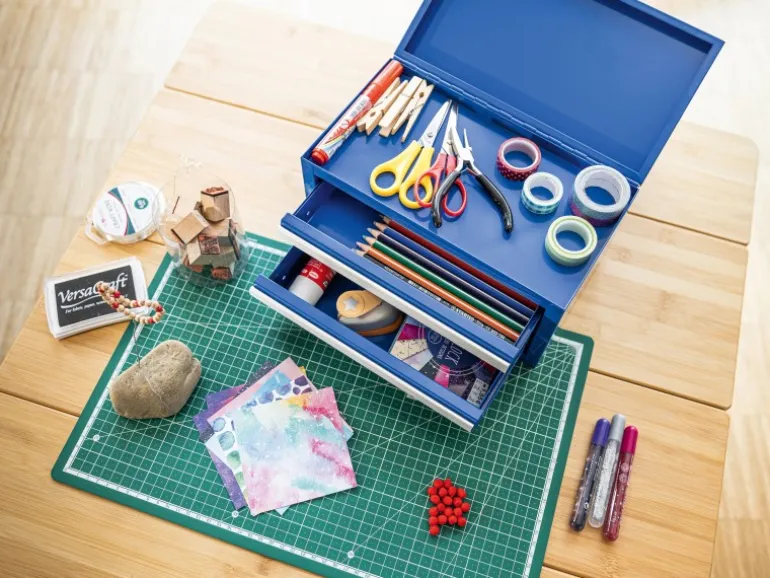 Mini Toolbox Blau 27,5 cm x 15 cm x 15 cm