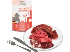 Mjamjam Nassfutter Quetschie Mahlzeit mit Leckeren Herzen 125 g