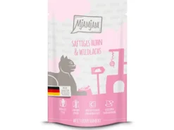 Mjamjam Nassfutter Quetschie Saftiges Huhn und Wildlachs 125 g