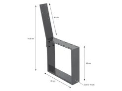 ML-Design 2 Stück Bankbeine aus Stahl Massiv 40x78,5cm Anthrazit mit Rückenlehne