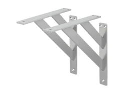 ML-Design 2 Stück Regalhalterung 24x24mm Silber Aluminium Schwebende Regalwinkel