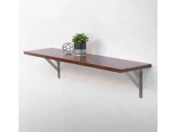 ML-Design 2 Stück Regalhalterung 24x24mm Silber Aluminium Schwebende Regalwinkel