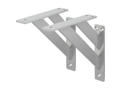 ML-Design 2 Stück Regalhalterung 18x18cm Silber Aluminium Schwebende Regalwinkel