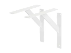 ML-Design 2 Stück Regalhalterung 240x240mm Weiß Aluminium Schwebende Regalwinkel