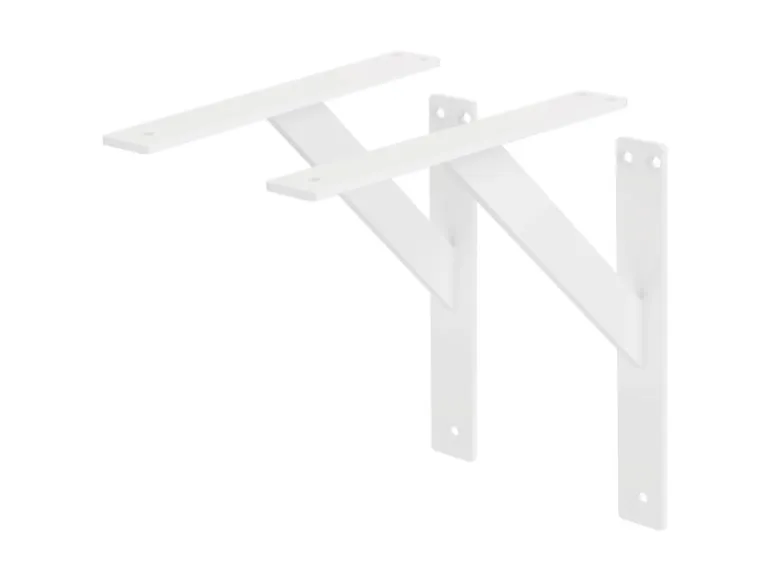 ML-Design 2 Stück Regalhalterung 240x240mm Weiß Aluminium Schwebende Regalwinkel